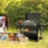 Royal Gourmet PD4001 Tabletop Gas Griddle with Removable Standing Cart and Hood 4 -Burner Liquid propane Flat Top Grill