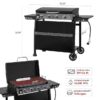 Royal Gourmet PD4001 Tabletop Gas Griddle with Removable Standing Cart and Hood 4 -Burner Liquid propane Flat Top Grill