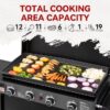 Royal Gourmet PD4001 Tabletop Gas Griddle with Removable Standing Cart and Hood 4 -Burner Liquid propane Flat Top Grill