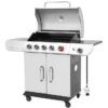 Royal Gourmet SG5002 Cabinet Style Silver 5 -Burner Liquid Propane Gas Grill 1 -Side Burner