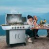 Royal Gourmet SG5002 Cabinet Style Silver 5 -Burner Liquid Propane Gas Grill 1 -Side Burner
