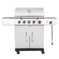 Royal Gourmet SG5002 Cabinet Style Silver 5 -Burner Liquid Propane Gas Grill 1 -Side Burner