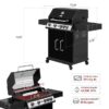 Royal Gourmet SG5003H Cabinet Style Black 4 -Burner Liquid Propane Gas Grill 1 -Side Burner