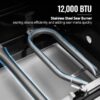 Royal Gourmet SG6002C Cabinet Style Grill and Cover Bundle Silver 6 -Burner Liquid Propane Gas Grill 1 -Side Burner