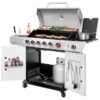 Royal Gourmet SG6002S Cabinet Style Silver 6 -Burner Liquid Propane Gas Grill 1 -Side Burner