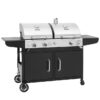 Royal Gourmet ZH3002N-N Cabinet Style Dual Fuel Series Silver Black Liquid propane and charcoal Combo Grill Royal Gourmet ZH3002N-N Cabinet Style Dual Fuel Series Silver Black Liquid propane and charcoal Combo Grill