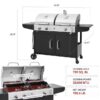 Royal Gourmet ZH3002N-N Cabinet Style Dual Fuel Series Silver Black Liquid propane and charcoal Combo Grill Royal Gourmet ZH3002N-N Cabinet Style Dual Fuel Series Silver Black Liquid propane and charcoal Combo Grill