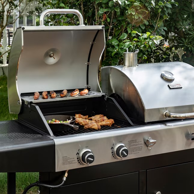 Royal Gourmet ZH3002N-N Cabinet Style Dual Fuel Series Silver Black Liquid propane and charcoal Combo Grill2_11zon Royal Gourmet ZH3002N-N Cabinet Style Dual Fuel Series Silver Black Liquid propane and charcoal Combo Grill