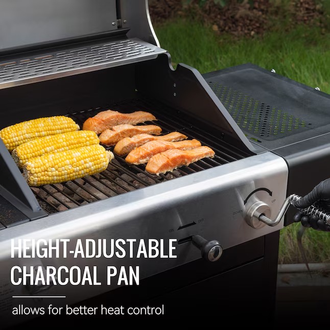 Royal Gourmet ZH3002N-N Cabinet Style Dual Fuel Series Silver Black Liquid propane and charcoal Combo Grill7_11zon Royal Gourmet ZH3002N-N Cabinet Style Dual Fuel Series Silver Black Liquid propane and charcoal Combo Grill