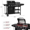 Royal Gourmet ZH3004H Premium Gas Grill and Pizza Oven Combo Black 5 -Burner Liquid Propane Gas Grill 1 -Side Burner