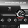 Royal Gourmet ZH3004H Premium Gas Grill and Pizza Oven Combo Black 5 -Burner Liquid Propane Gas Grill 1 -Side Burner