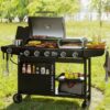 Royal Gourmet ZH3004H Premium Gas Grill and Pizza Oven Combo Black 5 -Burner Liquid Propane Gas Grill 1 -Side Burner