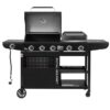 Royal Gourmet ZH3004H Premium Gas Grill and Pizza Oven Combo Black 5 -Burner Liquid Propane Gas Grill 1 -Side Burner