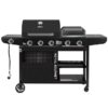 Royal Gourmet ZH3004H Premium Gas Grill and Pizza Oven Combo Black 5 -Burner Liquid Propane Gas Grill 1 -Side Burner