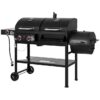 Royal Gourmet ZH3005Y 4 in 1 with Offset Smoker and Side Burner Black Liquid propane and charcoal Combo Grill 1 -Side Burners