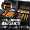 Royal Gourmet ZH3005Y 4 in 1 with Offset Smoker and Side Burner Black Liquid propane and charcoal Combo Grill 1 -Side Burners