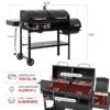 Royal Gourmet ZH3005Y 4 in 1 with Offset Smoker and Side Burner Black Liquid propane and charcoal Combo Grill 1 -Side Burners