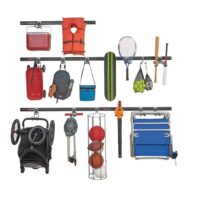 Rubbermaid 1910371 FastTrack Garage 20 -Piece 48-in Black/Silver Steel Multipurpose Storage rail system
