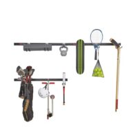 Rubbermaid 2012266 FastTrack Garage 12 -Piece 48-in Black/Silver Steel Multipurpose Storage rail system