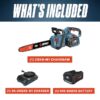 SENIX CSX6-M1 60-volt max 18-in Battery 4 Ah Chainsaw Battery Included Charger Included