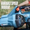SENIX BLAX6-M1 60-volt 810-CFM 170-MPH Battery Handheld Leaf Blower 4 Ah Battery Included Charger Included