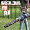 SENIX BLAX6-M1 60-volt 810-CFM 170-MPH Battery Handheld Leaf Blower 4 Ah Battery Included Charger Included