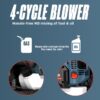 SENIX BLB4QL-M 4QL 49-cc 4-cycle 600-CFM 200-MPH Gas Backpack Leaf Blower SENIX BLB4QL-M 4QL 49-cc 4-cycle 600-CFM 200-MPH Gas Backpack Leaf Blower