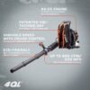 SENIX BLB4QL-M 4QL 49-cc 4-cycle 600-CFM 200-MPH Gas Backpack Leaf Blower SENIX BLB4QL-M 4QL 49-cc 4-cycle 600-CFM 200-MPH Gas Backpack Leaf Blower