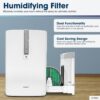 SHARP Air Purifier with Humidifier Combo – Covers up to 1,230 sqft in one hour, True HEPA Filter Air Purifier for Medium Rooms, Home Nursery, Dust, Smoke, Pollen - KC850U