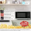 SHARP Countertop Microwave Oven Compatible with Alexa Orville Redenbacher's Certified with Removable 12.4" Carousel Turntable, 1000 Watt, 1.4 Cubic Feet, Stainless Steel