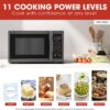 SHARP Countertop Microwave Oven with Removable 12.4" Carousel Turntable, 1.4 Cubic Feet, 1100 Watt, Black Stainless Steel