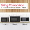 SHARP Countertop Microwave Oven with Removable 12.4" Carousel Turntable, 1.4 Cubic Feet, 1100 Watt, Black Stainless Steel