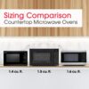SHARP Countertop Microwave Oven with Removable 12.4" Carousel Turntable, 1100 Watt, 1.4 Cubic Feet, Black