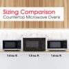SHARP Countertop Microwave Oven with Removable 13.6" Carousel Turntable, 1100 Watt, 1.6 Cubic Feet, Stainless Steel