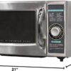 Sharp R-21LCFS Medium-Duty Commercial Microwave Oven with Dial Timer, Stainless Steel, 1000-Watts, 120-Volts