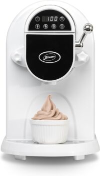 Soft Serve Ice Cream Machine 1.25Qt | No Pre-Freezing Automatic Ice Cream Maker | Built-In Compressor | LED Digital Display | Perfect for Soft Serve, Frozen Yogurt, Dairy Free and More