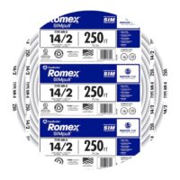 Southwire 28827469 250-ft 14 / 2 / Romex Romex Solid Indoor CU NM-B Individual pack ( By-the-roll )