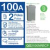 Square D QO2100NRBCP QO 100 Amp Single phase (120V/240V) Fusible Outdoor General-duty Enclosed circuit breaker Disconnect