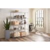 Style Selections LC4HB-R 35.7-in W x 14-in D x 53-in H 4 -Tier Black Metal Wire Utility Shelving Unit Style Selections LC4HB-R 35.7-in W x 14-in D x 53-in H 4 -Tier Black Metal Wire Utility Shelving Unit