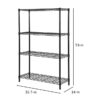 Style Selections LC4HB-R 35.7-in W x 14-in D x 53-in H 4 -Tier Black Metal Wire Utility Shelving Unit Style Selections LC4HB-R 35.7-in W x 14-in D x 53-in H 4 -Tier Black Metal Wire Utility Shelving Unit