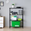 Style Selections LC4HB-R 35.7-in W x 14-in D x 53-in H 4 -Tier Black Metal Wire Utility Shelving Unit Style Selections LC4HB-R 35.7-in W x 14-in D x 53-in H 4 -Tier Black Metal Wire Utility Shelving Unit