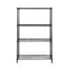 Style Selections LC4HB-R 35.7-in W x 14-in D x 53-in H 4 -Tier Black Metal Wire Utility Shelving Unit