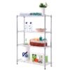 Style Selections LC4HC-R 35.7-in W x 14-in D x 53-in H 4 -Tier Chrome Metal Wire Utility Shelving Unit Style Selections LC4HC-R 35.7-in W x 14-in D x 53-in H 4 -Tier Chrome Metal Wire Utility Shelving Unit