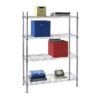 Style Selections LC4HC-R 35.7-in W x 14-in D x 53-in H 4 -Tier Chrome Metal Wire Utility Shelving Unit Style Selections LC4HC-R 35.7-in W x 14-in D x 53-in H 4 -Tier Chrome Metal Wire Utility Shelving Unit