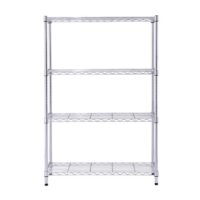 Style Selections LC4HC-R 35.7-in W x 14-in D x 53-in H 4 -Tier Chrome Metal Wire Utility Shelving Unit