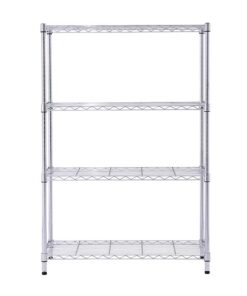 Style Selections LC4HC-R 35.7-in W x 14-in D x 53-in H 4 -Tier Chrome Metal Wire Utility Shelving Unit