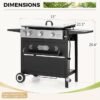 Sunshine Valley E02GR020 Grill and Griddle Combo 3 -Burner Liquid propane Flat Top Grill