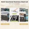 Sunshine Valley E02GR020 Grill and Griddle Combo 3 -Burner Liquid propane Flat Top Grill