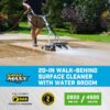 SurfaceMaxx SGY-PWA1002 Walk-behind with Water Broom 20-in up to 4500-PSI Rotating surface cleaner for Gas pressure washers