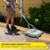 SurfaceMaxx SMX-PWA103 Walk-Behind 21-in up to 4500-PSI Rotating surface cleaner for Gas pressure washers